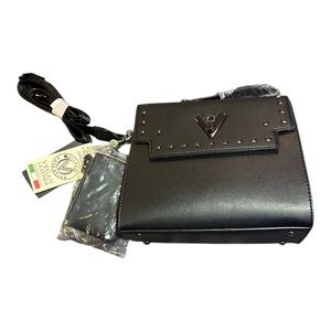 Valentino Orlandi Women’s Black Satchel with Crossbody Strap and Wallet NWT